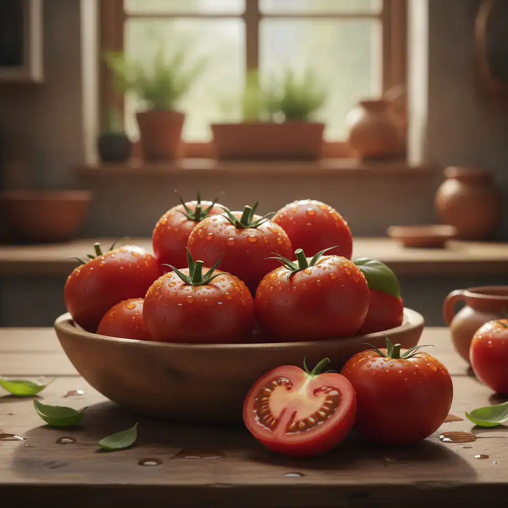 Fresh red organic tomatoes